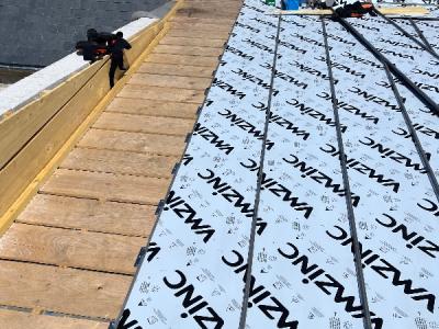 Extension d une toiture terrasse en zinc quartz à proximité de Bayeux 