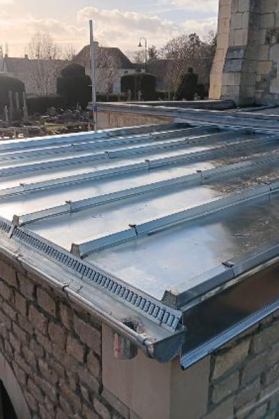 chantiers de rénovation de terrasses zinc  à tasseaux à proximité de Bayeux 