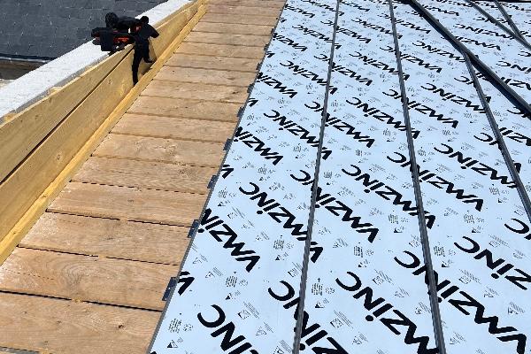 Extension d une toiture terrasse en zinc quartz à proximité de Bayeux 