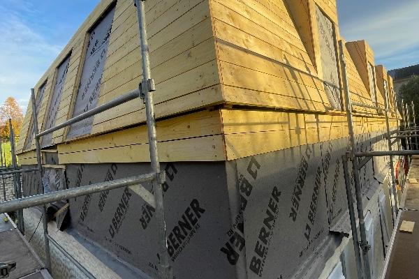 Renovation d'une toiture en zinc quartz vers Breteville l'orgueuilleuse