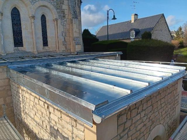 chantiers de rénovation de terrasses zinc  à tasseaux à proximité de Bayeux 