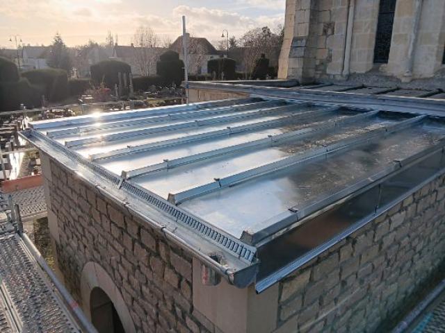 chantiers de rénovation de terrasses zinc  à tasseaux à proximité de Bayeux 