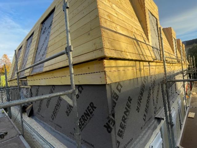 Renovation d'une toiture en zinc quartz vers Breteville l'orgueuilleuse